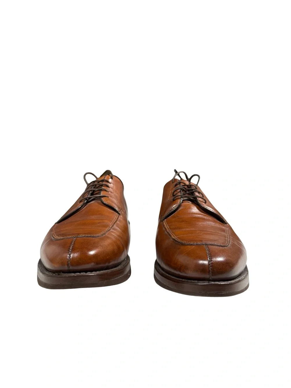 Allen Edmonds Delray Brown Leather Split Toe Derby Dress Shoes Mens 10.5 D USA